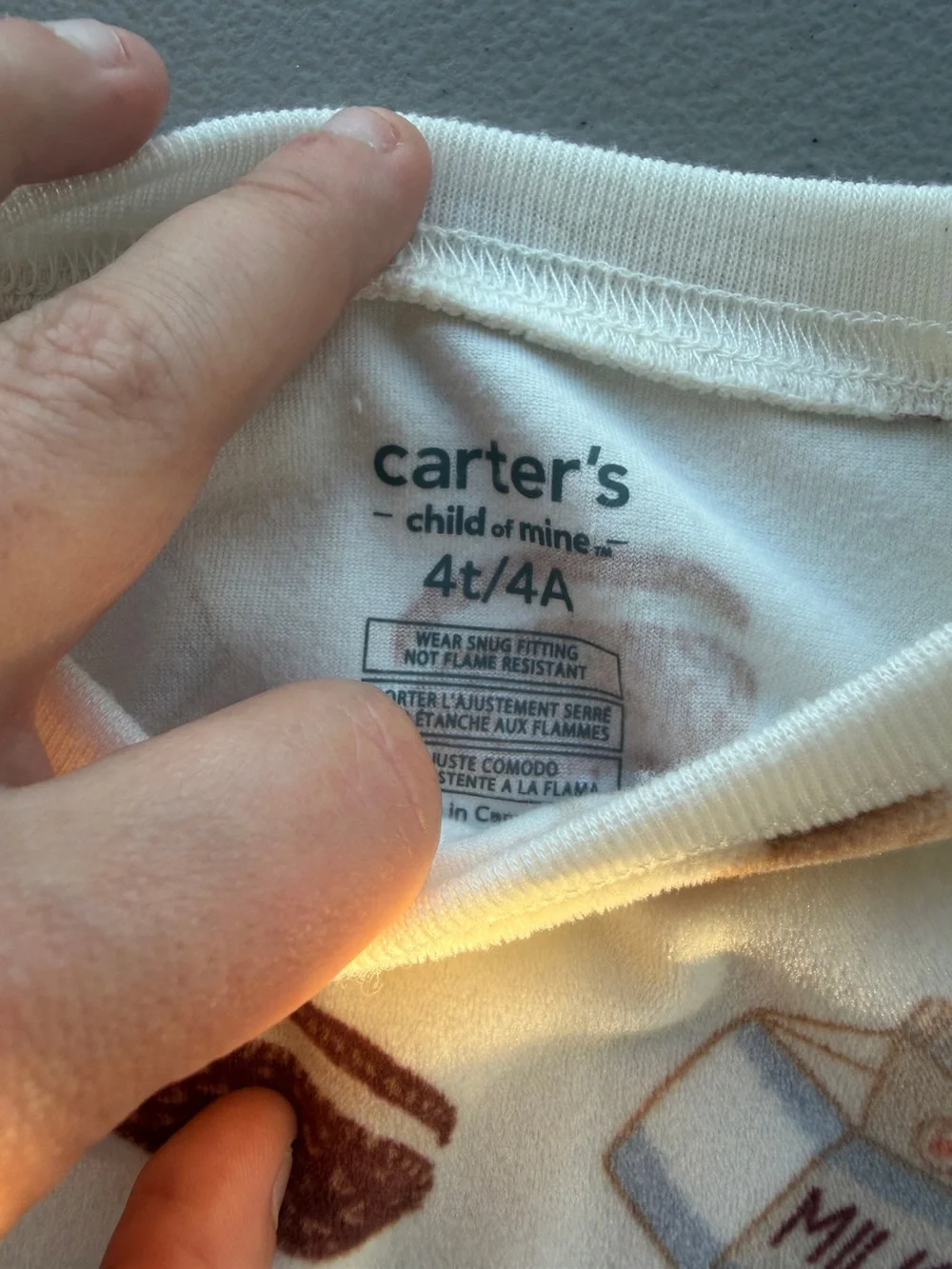 Carter's Cream Cookie & Milk Pajama Set